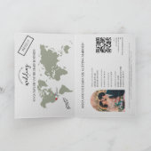 Boho Sage Mariage Destination Carte de passeport C (Intérieur)