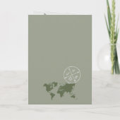 Boho Sage Mariage Destination Carte de passeport C (Dos)