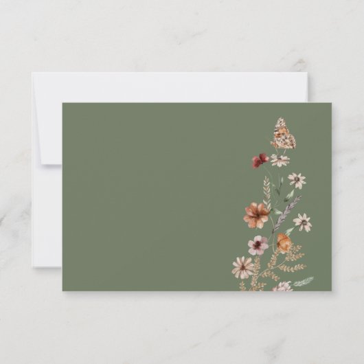 Boho Sage RSVP-kaart RSVP Kaartje (Achterkant)