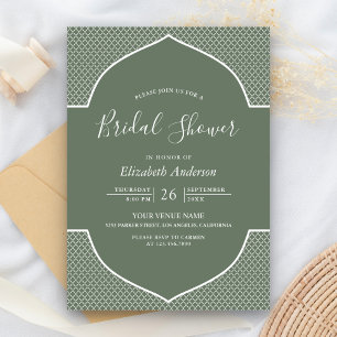 Boho Salie Groen Etnische Indiase Boog Bruidsdouch Kaart