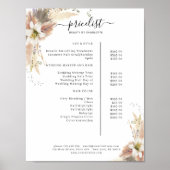Boho Salon Price List Poster (Voorkant)