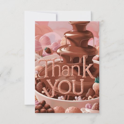 Boho Salutation carte de remerciements au chocolat (Devant)