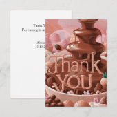 Boho Salutation carte de remerciements au chocolat (Devant / Derrière)