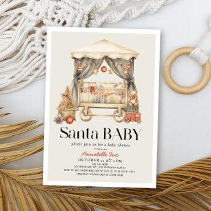 Boho Santa Baby Christmas Holiday Wieg Baby shower Kaart