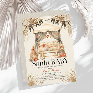 Boho Santa Baby Christmas Holiday Wieg Baby shower Kaart