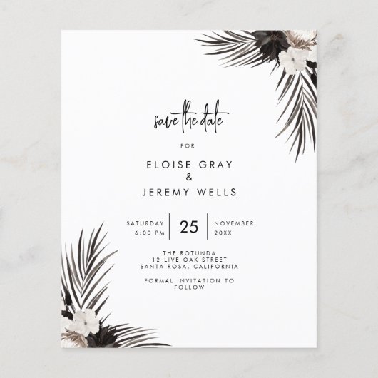 Boho Save the Date (Achterkant)