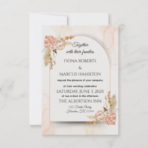 Boho Save the Date Carte postale - Rustic Floral