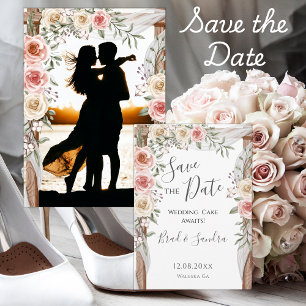 Boho Save the Date - Elégant Arc Floral Bohème