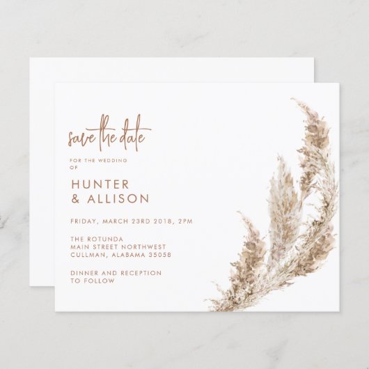 Boho Save the Date Flyer (Voorkant / Achterkant)