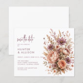 Boho Save the Date | Herfst (Voorkant / Achterkant)