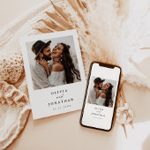 Boho Save the Date, Photo Minimalist Save the Date Kaart