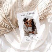 Boho Save the Date, Photo Minimalist Save the Date Kaart