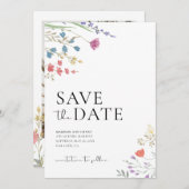 Boho Save the Date, Photo Save the Date Invitation (Devant / Derrière)