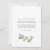 Boho Save the Date Sage Green Eucalyptus Mariage (Dos)