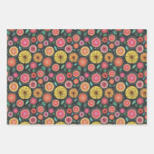 Boho Scandi folk bloem patroon Wrapping Paper (Voorkant)