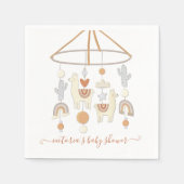 Boho Scandi Mobiel Baby shower Servetten (Voorkant)