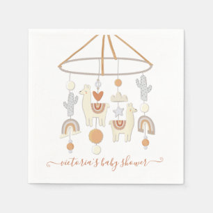 Boho Scandi Mobiel Baby shower Servetten