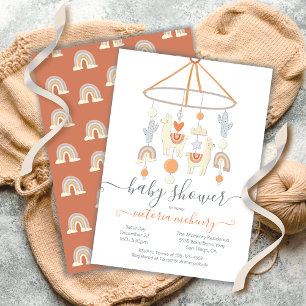 Boho Scandi Mobile Baby shower Kaart