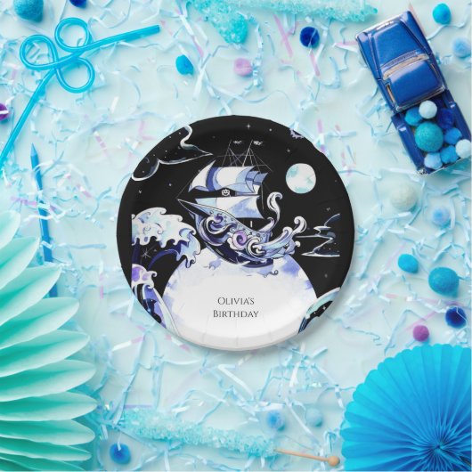 Boho schatjacht piraat verjaardag papieren bordje (Feest)