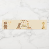 Boho schattig Beer- en Giraffe-kinderen van Birthd Waterfles Etiket (Enkel label)