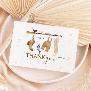 Boho Schattige Fisherman's Derby-Baby shower Gevis Bedankkaart