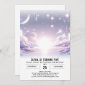 Boho Schattige hemelse digitale verjaardag Kaart (Voorkant / Achterkant)