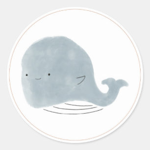 Boho schattige walvis label