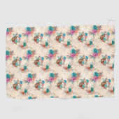 Boho Schedel Serie Design 3 Golfhanddoek (Horizontaal)