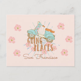 Boho Scooter Going Plaatsen Briefkaart