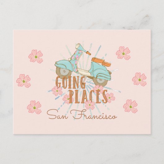 Boho Scooter Going Plaatsen Briefkaart (Voorkant)