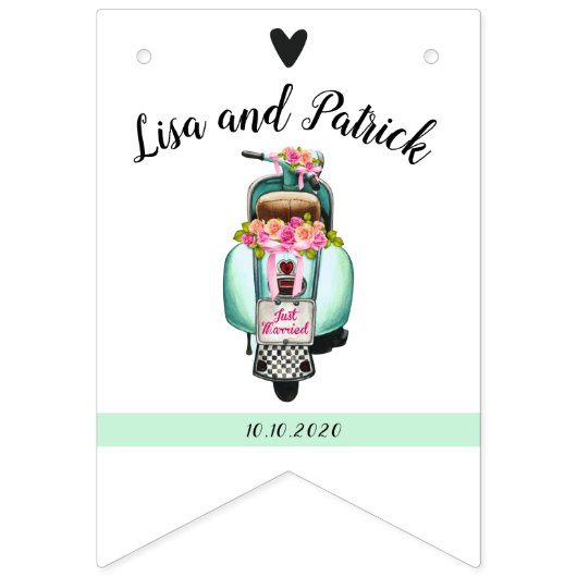 Boho scooter mariage drapeaux de bottes (Troisième drapeau)