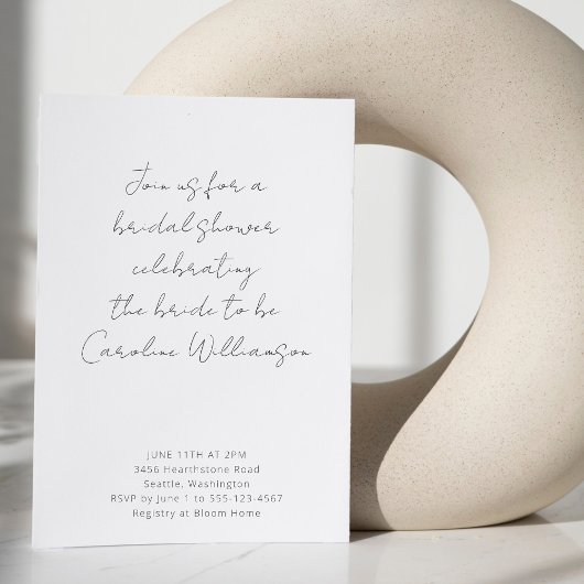 Boho Script Black White Modern Vrijgezellenfeest U Kaart