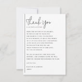 Boho Script & Classic Typografie Foto Bruiloft Bedankkaart (Achterkant)