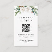 Boho Script Evergreen Wedding Share The Love Informatiekaartje (Voorkant)