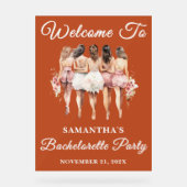 Boho Script Fall Bacheloro Party Bienvenue (Recto)