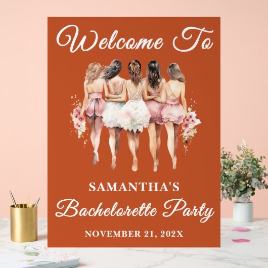 Boho Script Fall Bacheloro Party Bienvenue (Mariage)