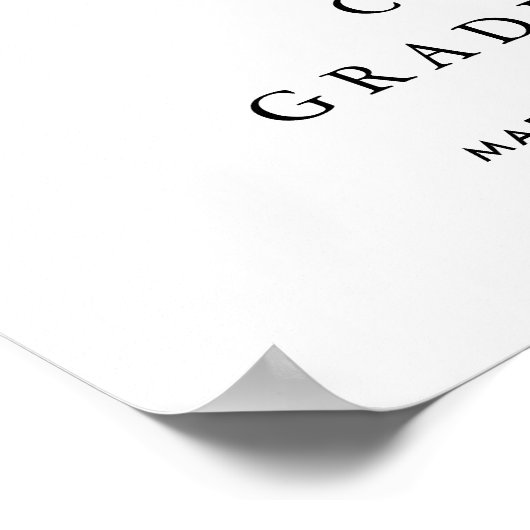 Boho Script Foto Afstuderen Welkomstbord Poster (Hoek)