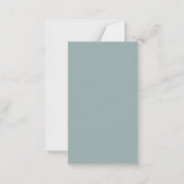 Boho Script Greenery Wedding Reception QR Code  Notitiekaartje (Achterkant)