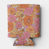 Boho Script Oker Roze Bloem Bruidsdouche Custom Blikjeskoeler (Achterkant)