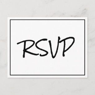 Boho Script RSVP-Briefkaart Briefkaart