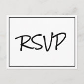 Boho Script RSVP-Briefkaart Briefkaart (Voorkant)
