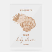 Boho Seashell Baby shower Bienvenue (Recto)