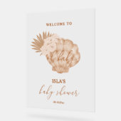 Boho Seashell Baby shower Welkom Acryl Bord (Hoek)