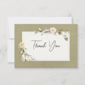 Boho séché Floral Carte de remerciements de la tai (Devant)