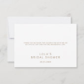 Boho séché Palm Carte de remerciements bouquet feu (Dos)