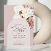 Boho séché Palm Feuilles Couples Douche Invitation
