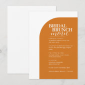 Boho Serif Minimal Text Bridal Brunch Menu (Voorkant / Achterkant)