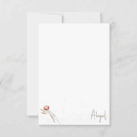 Boho serviette de douche botanique séchée Merci II (Devant)