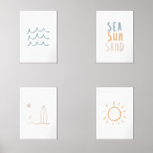 Boho set 4 boho mer soleil sable imprimé (Recto)