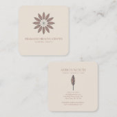 Boho Shamanic Healing Custom Name Vierkante Visitekaartje (Voorkant / Achterkant)